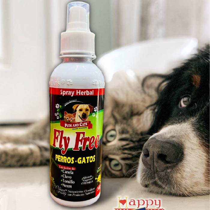 Spray Repelente Natural Fly Free Happy Pets Colombia
